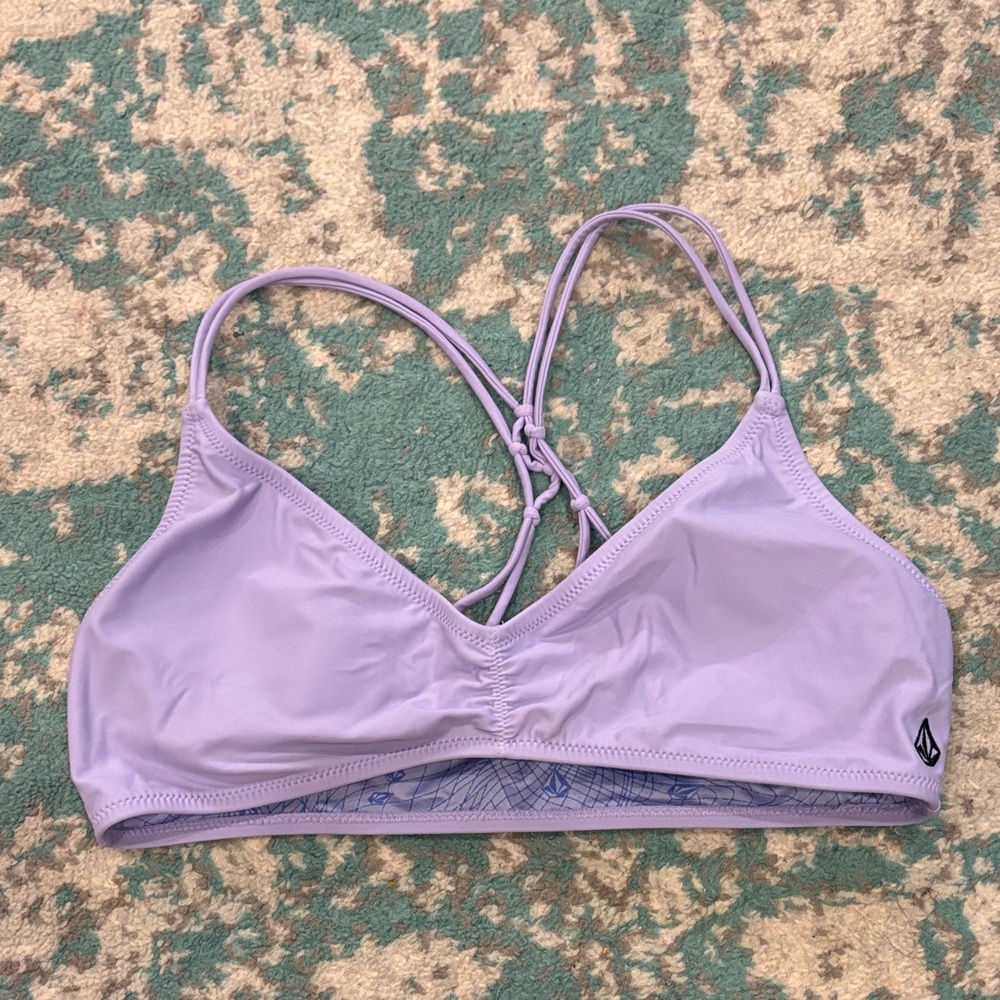 Volcom Lavender Strappy Bikini Top